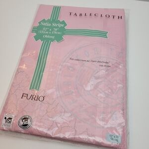 Pink tablecloth oblong